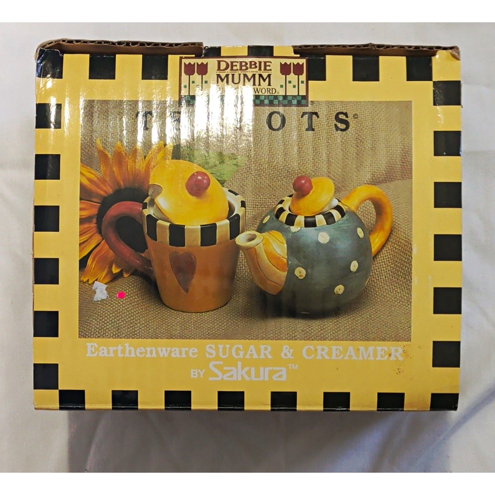 Sakura Debbie Mumm Teapots Earthenware Polka Dot Sugar & Creamer Set SL610/7G